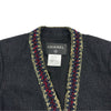 シャネル CHANEL ノーカラーツイードジャケット P38673 ブラック ツイード レディース ノーカラージャケット