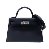 エルメス HERMES ミニケリー2 K刻 ブラック シルバー金具 エプソン レディース ハンドバッグ ショルダーバッグ