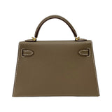 エルメス HERMES ミニケリー2 K刻 エトゥープ ゴールド金具 エプソン レディース ハンドバッグ ショルダーバッグ
