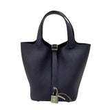 エルメス HERMES ピコタンロックPM K刻 プルノワール シルバー金具 トリヨンクレマンス レディース ハンドバッグ
