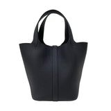 エルメス HERMES ピコタンロックPM K刻 プルノワール シルバー金具 トリヨンクレマンス レディース ハンドバッグ