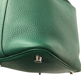 エルメス HERMES ピコタンロックPM K刻 ヴェールモワイヤン　シルバー金具 トリヨン レディース ハンドバッグ