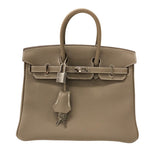 エルメス HERMES バーキン25 W刻 エトゥープ シルバー金具 トゴ レディース ハンドバッグ