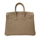 エルメス HERMES バーキン25 W刻 エトゥープ シルバー金具 トゴ レディース ハンドバッグ