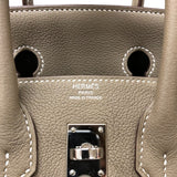 エルメス HERMES バーキン25 W刻 エトゥープ シルバー金具 トゴ レディース ハンドバッグ