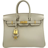 エルメス HERMES バーキン25 K刻印 クレ ゴールド金具 トゴ レディース ハンドバッグ