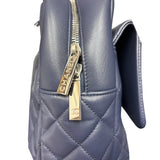 シャネル CHANEL マトラッセチェーントートバッグ ネイビー シルバー金具 ラムスキン レディース トートバッグ