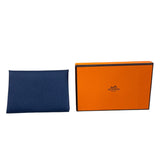 エルメス HERMES カルヴィデュオ K刻印 ブルーネイビー エプソン ユニセックス コインケース