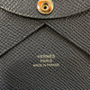 エルメス HERMES カルヴィデュオ K刻印 ブルーネイビー エプソン ユニセックス コインケース