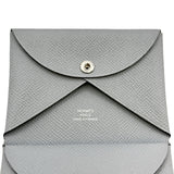 エルメス HERMES カルヴィ デュオ K刻印 グリパンタン/シルバー金具 エプソン レディース カードケース