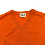 エルメス HERMES カシミヤ長袖セーター オレンジ カシミヤ メンズ セーター