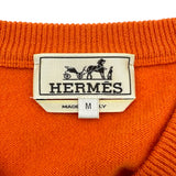 エルメス HERMES カシミヤ長袖セーター オレンジ カシミヤ メンズ セーター