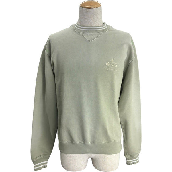 プラダ PRADA ダメージ加工スウェットシャツ UJL69B グリーン コットン