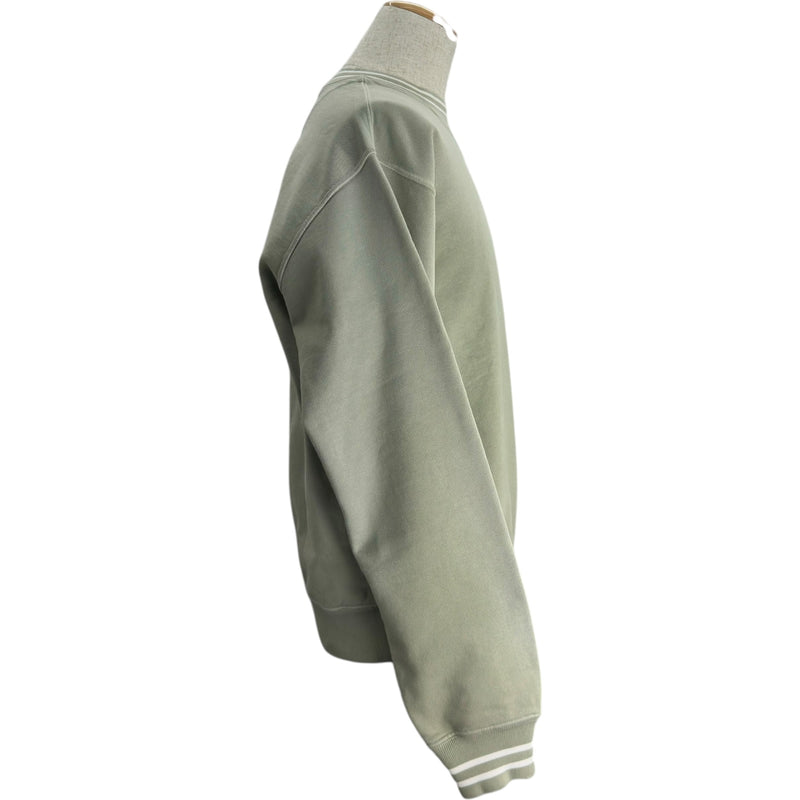 プラダ PRADA ダメージ加工スウェットシャツ UJL69B グリーン コットン