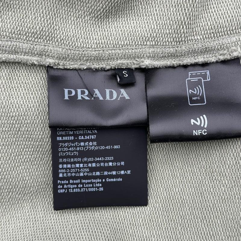 プラダ PRADA ダメージ加工スウェットシャツ UJL69B グリーン コットン