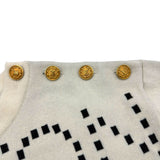ルイ・ヴィトン LOUIS VUITTON シグネチャーチャンキーストライプニットセーター FOKL20 ホワイト ウール メンズ セーター