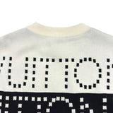 ルイ・ヴィトン LOUIS VUITTON シグネチャーチャンキーストライプニットセーター FOKL20 ホワイト ウール メンズ セーター