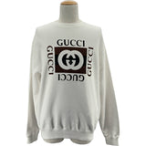 グッチ GUCCI GGロゴプリントスウェットシャツ 784413 ホワイト コットン メンズ スウェット