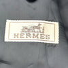 エルメス HERMES チェック柄テーラードジャケット ブラック ウール メンズ テーラードジャケット