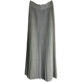 バレンシアガ BALENCIAGA ロゴプリーツロングスカート 620998 グレー レーヨン レディース ロングスカート