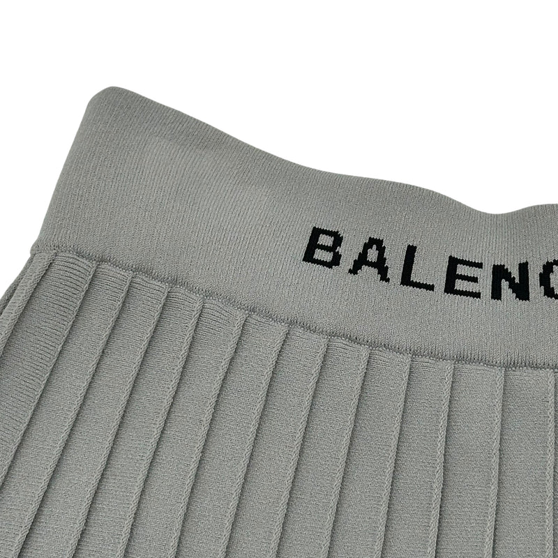 バレンシアガ BALENCIAGA ロゴプリーツロングスカート 620998 グレー