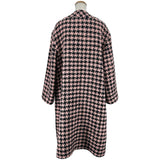 グッチ GUCCI ハウンドトゥースツイードロングコート 664249 ピンク ウール レディース その他アウター