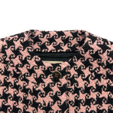 グッチ GUCCI ハウンドトゥースツイードロングコート 664249 ピンク ウール レディース その他アウター