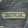 クリスチャン・ディオール Christian Dior BEE刺繍半袖ワンピース 312R17A3517 インディゴ コットン レディース ワンピース