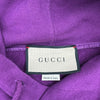 グッチ GUCCI ロゴプリントスウェットパーカー 715911 パープル コットン メンズ パーカー