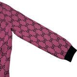 グッチ GUCCI GG総柄ニットカーディガン 662036 ピンク ウール メンズ カーディガン