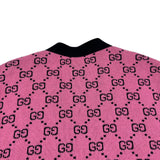 グッチ GUCCI GG総柄ニットカーディガン 662036 ピンク ウール メンズ カーディガン