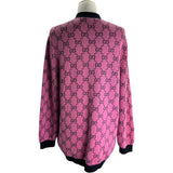 グッチ GUCCI GG総柄ニットカーディガン 662036 ピンク ウール メンズ カーディガン