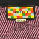グッチ GUCCI GG総柄ニットカーディガン 662036 ピンク ウール メンズ カーディガン