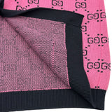 グッチ GUCCI GG総柄ニットカーディガン 662036 ピンク ウール メンズ カーディガン