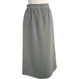 クリスチャン・ディオール Christian Dior 千鳥格子プリーツミディスカート 351J01A1423 ホワイト/ブラック ウール レディース スカート