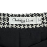 クリスチャン・ディオール Christian Dior 千鳥格子プリーツミディスカート 351J01A1423 ホワイト/ブラック ウール レディース スカート