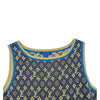 ルイ・ヴィトン LOUIS VUITTON モノグラム総柄 ノースリーブワンピース FJKD94 ブラウン シルク レディース ワンピース