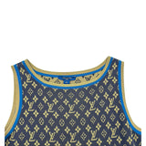 ルイ・ヴィトン LOUIS VUITTON モノグラム総柄 ノースリーブワンピース FJKD94 ブラウン シルク レディース ワンピース