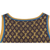 ルイ・ヴィトン LOUIS VUITTON モノグラム総柄 ノースリーブワンピース FJKD94 ブラウン シルク レディース ワンピース