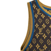 ルイ・ヴィトン LOUIS VUITTON モノグラム総柄 ノースリーブワンピース FJKD94 ブラウン シルク レディース ワンピース