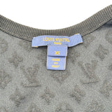 ルイ・ヴィトン LOUIS VUITTON モノグラムエンボスノースリーブワンピース FMKD83 ブラック シルク レディース ワンピース