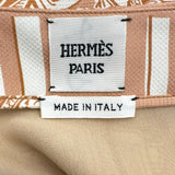 エルメス HERMES 総柄シルクスカート 4E0330DQ ピンク シルク レディース スカート