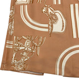 エルメス HERMES 総柄シルクスカート 4E0330DQ ピンク シルク レディース スカート
