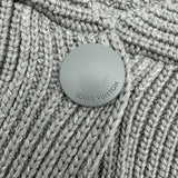ルイ・ヴィトン LOUIS VUITTON ロゴパッチニットセーター FRKC95 グレー ウール レディース カーディガン