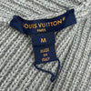 ルイ・ヴィトン LOUIS VUITTON ロゴパッチニットセーター FRKC95 グレー ウール レディース カーディガン
