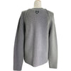 ルイ・ヴィトン LOUIS VUITTON ロゴパッチニットセーター FRKC95 グレー ウール レディース カーディガン