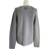 ルイ・ヴィトン LOUIS VUITTON ロゴパッチニットセーター FRKC95 グレー ウール レディース カーディガン