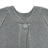 ルイ・ヴィトン LOUIS VUITTON ロゴパッチニットセーター FRKC95 グレー ウール レディース カーディガン