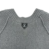 ルイ・ヴィトン LOUIS VUITTON ロゴパッチニットセーター FRKC95 グレー ウール レディース カーディガン