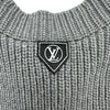 ルイ・ヴィトン LOUIS VUITTON ロゴパッチニットセーター FRKC95 グレー ウール レディース カーディガン